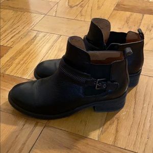 Gentle Souls Black Leather Booties
